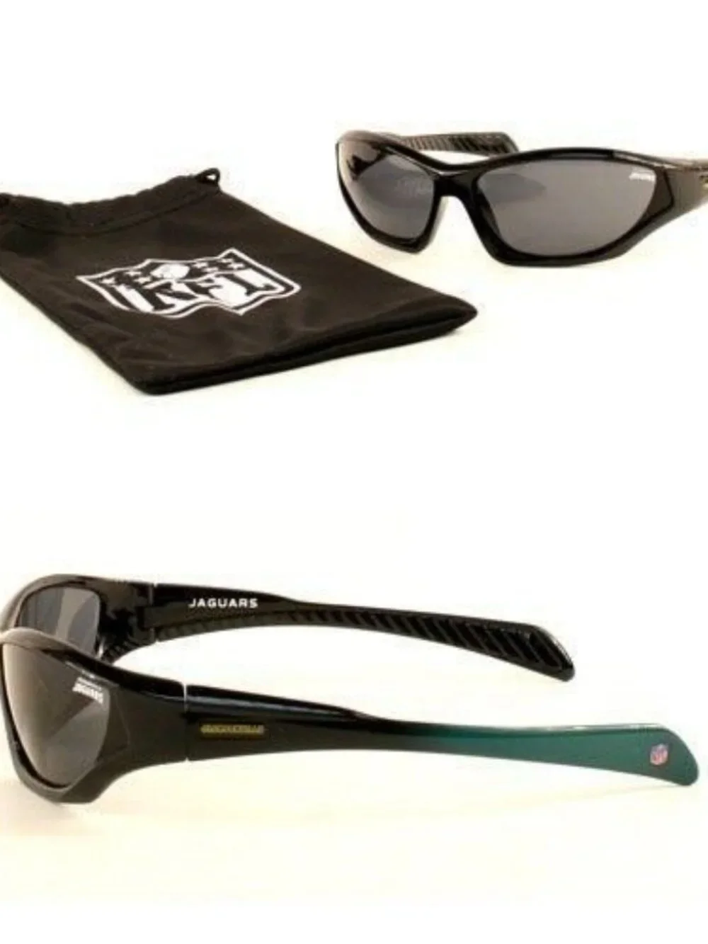 Jacksonville Jaguars Sunglasses Youth Quake with Pouch Bag NFL Official Merch